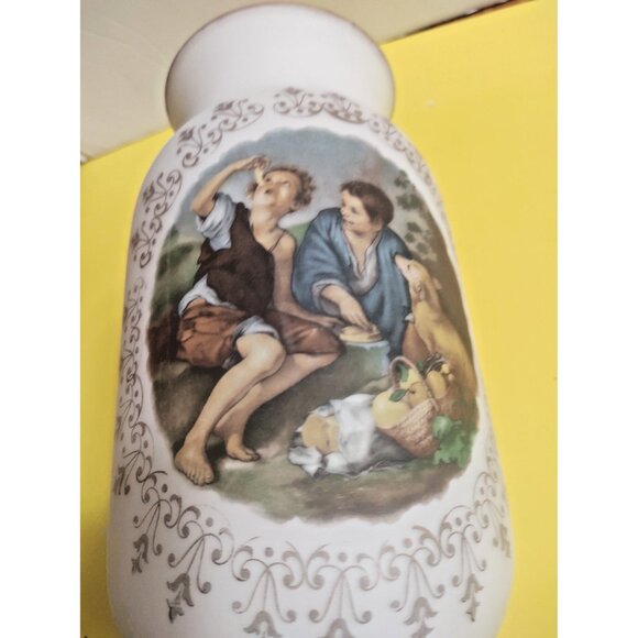 Large Italian Glass Flower Bouquet Vase ARDALT Venetian Hand Painted 9 1/4" tall - Picture 9 of 10